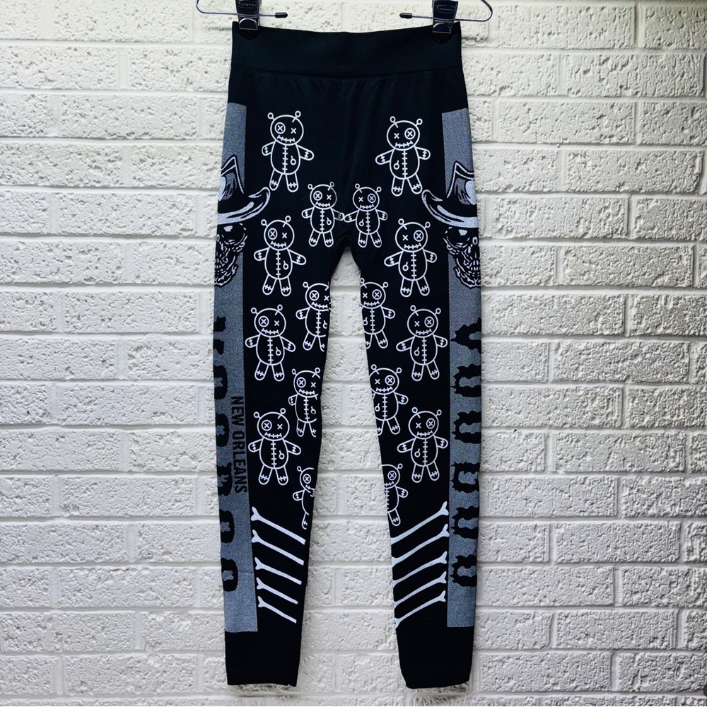 NWOT‼ New Orleans Voodoo Sz S Black Leggings Arena Football League Doll • READ‼